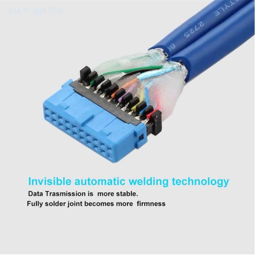 0.5m Male to Female USB 3.0 Motherboard 20 Pin Header Extension Adapter Cable