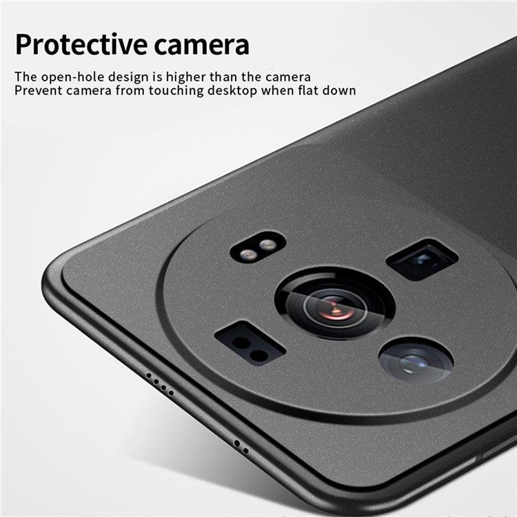 MOFI Shield Matte Series for Xiaomi 12S Ultra 5G Hard PC Back Cover Shock Absorbing Phone Protector Case - Blue