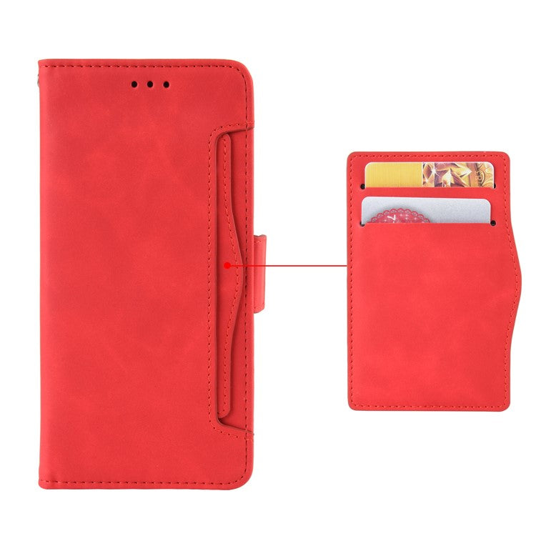 Wallet Leather Stand Case for Samsung Galaxy A20/A30/M10s - Red