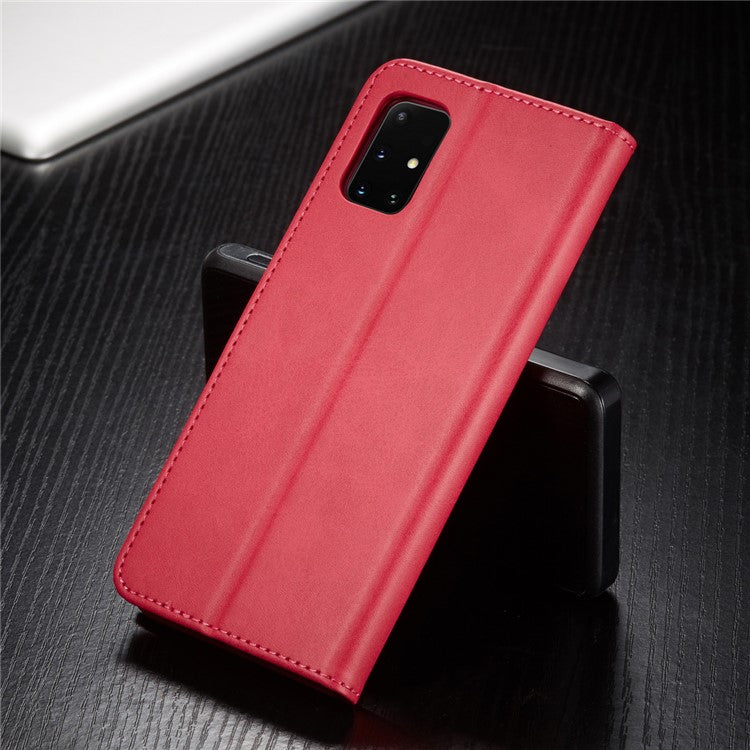 LC.IMEEKE Leather with Wallet Case for Samsung Galaxy A51 5G SM-A516 - Rose