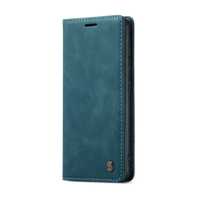 CASEME 013 Series Auto-absorbed Simple Leather Flip Cover for Samsung Galaxy A31 - Green