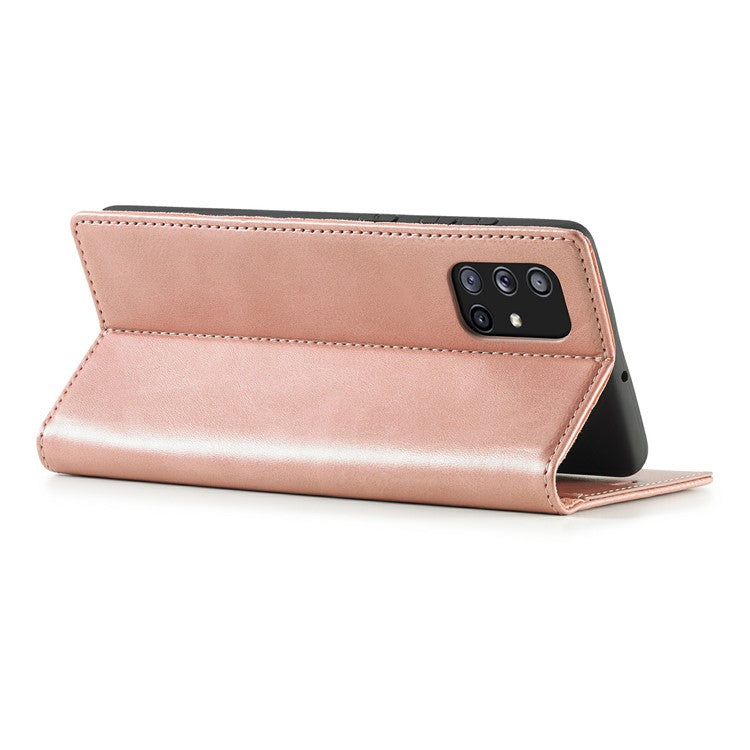 LC.IMEEKE LC Auto Absorbed Leather Wallet Stand Phone Protector for Samsung Galaxy A71 SM-A715/M70S  - Rose Gold