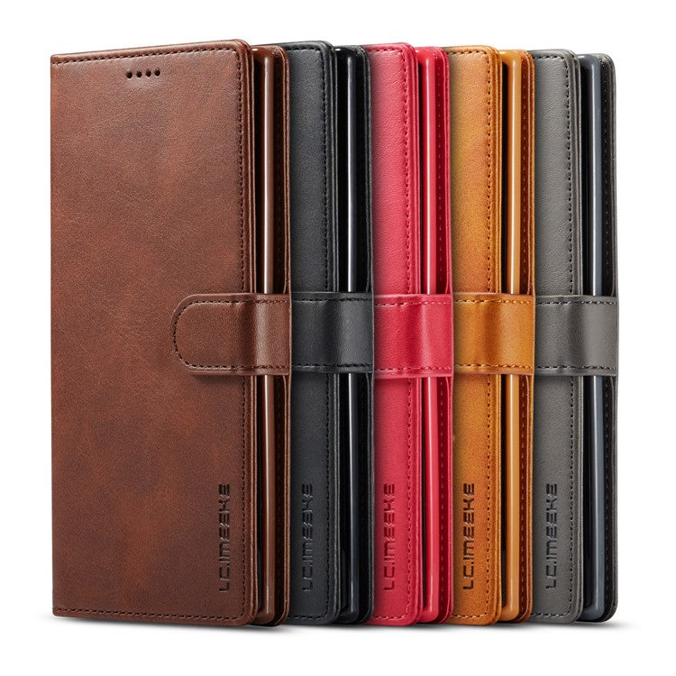 LC.IMEEKE Separated Wallet Design for Samsung Galaxy A32 5G/M32 5G TPU Inner + PU Leather Protector Stand Shell - Rose