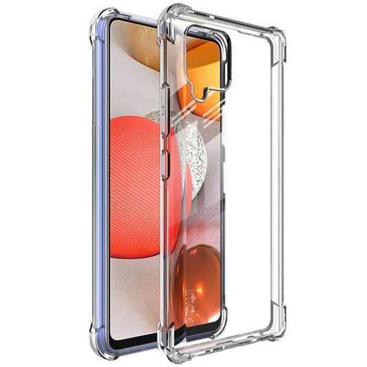 IMAK Shock-Absorbed Soft TPU Protection Case with Screen Protector Film for Samsung Galaxy A42 5G - Transparent