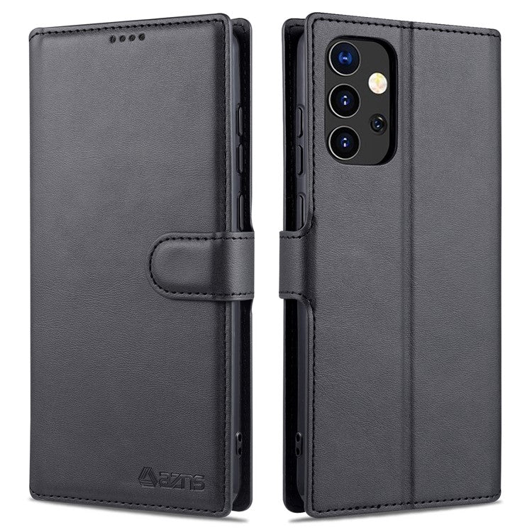 AZNS For Samsung Galaxy A52 4G/5G / A52s 5G Protective Case Leather Shell Cell Phone Cover with Wallet Stand - Black