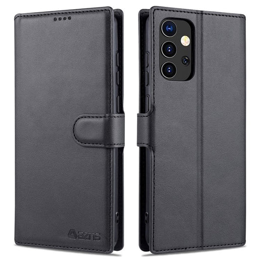 AZNS For Samsung Galaxy A52 4G/5G / A52s 5G Protective Case Leather Shell Cell Phone Cover with Wallet Stand - Black