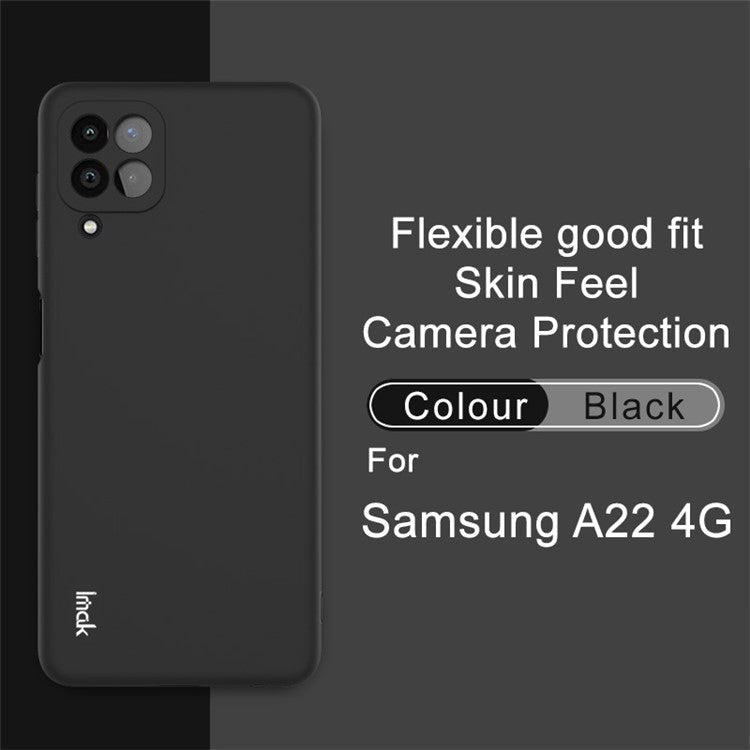 IMAK UC-2 Series Anti-Scratch Flexible TPU Phone Protective Cover Case for Samsung Galaxy A22 4G (EU Version) - Black