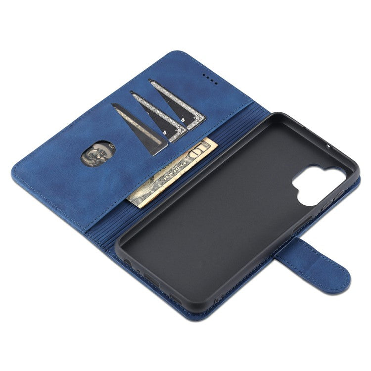 AZNS PU Leather Shock-absorption Phone Case Shell with Wallet Stand for Samsung Galaxy A32 5G/M32 5G - Red