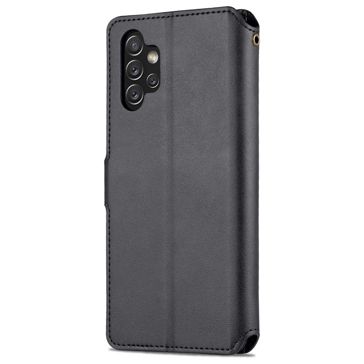 AZNS PU Leather Case for Samsung Galaxy A13 4G, Stand Feature Wallet Magnetic Flip Folio Book Phone Cover   Black