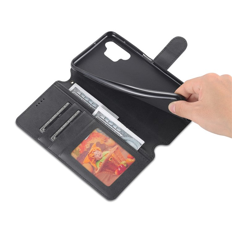 AZNS PU Leather Case for Samsung Galaxy A13 4G, Stand Feature Wallet Magnetic Flip Folio Book Phone Cover   Black