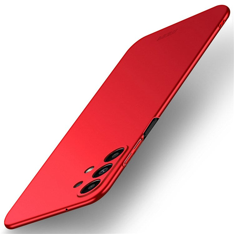 MOFI JK PC Series-1 Shield for Samsung Galaxy A13 4G Hard PC Cover Matte Finish Scratch-resistant Phone Case with Strap - Red