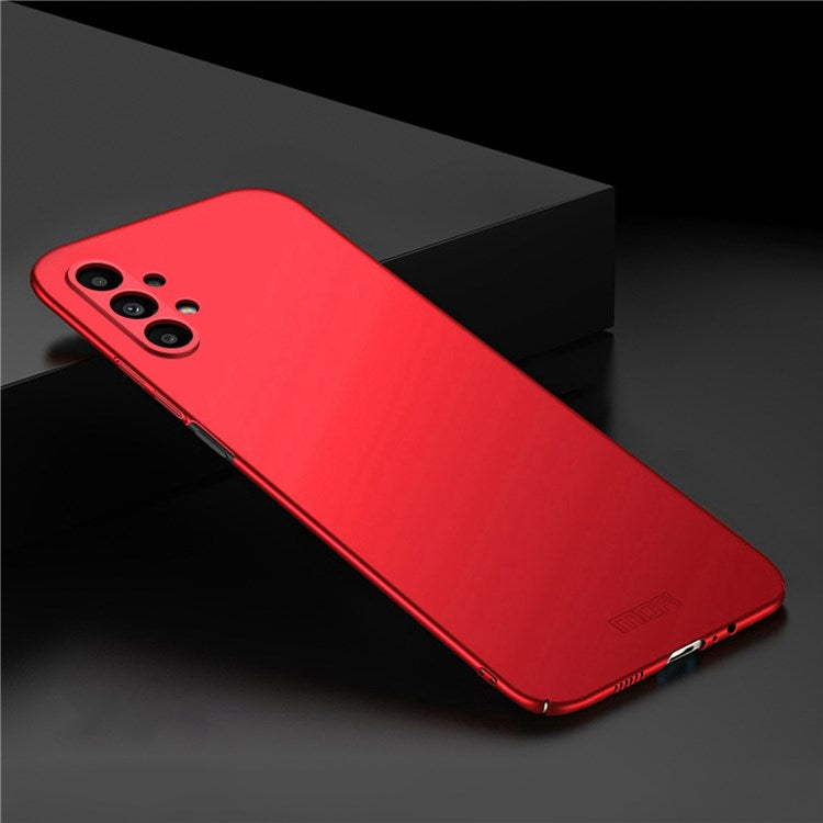 MOFI JK PC Series-1 Shield for Samsung Galaxy A13 4G Hard PC Cover Matte Finish Scratch-resistant Phone Case with Strap - Red