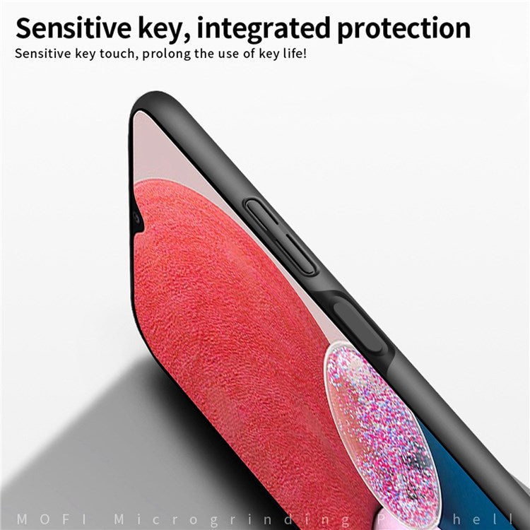MOFI JK PC Series-1 Shield for Samsung Galaxy A13 4G Hard PC Cover Matte Finish Scratch-resistant Phone Case with Strap - Red