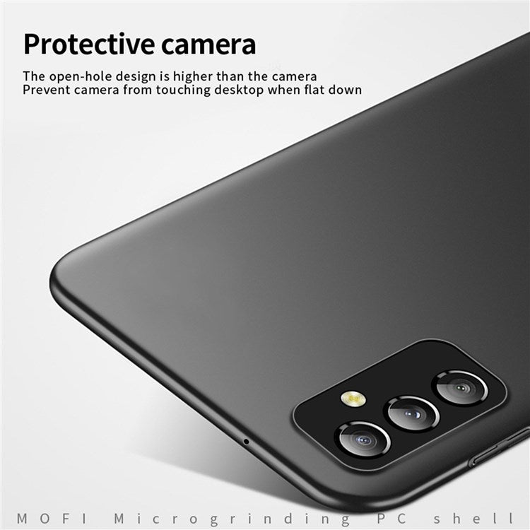 MOFI JK PC Series-1 Shield for Samsung Galaxy M52 5G Cell Phone Case Matte Finish Hard PC Wear-resistant Protective Shell with Strap - Rose Gold