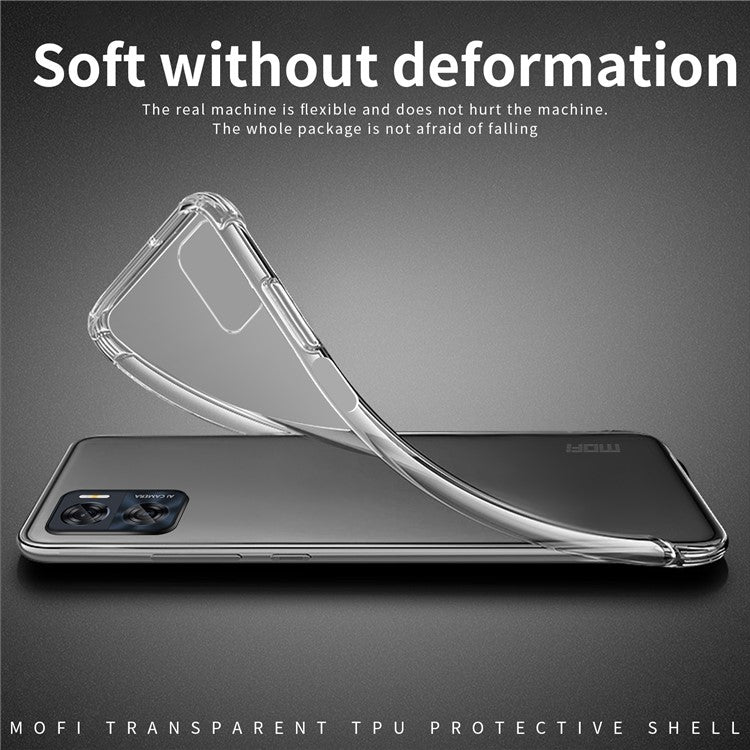MOFI For Motorola Moto E22i 4G / Moto E22 4G Phone Case Transparent Slim Phone Shell Anti-Drop TPU Protective Cover