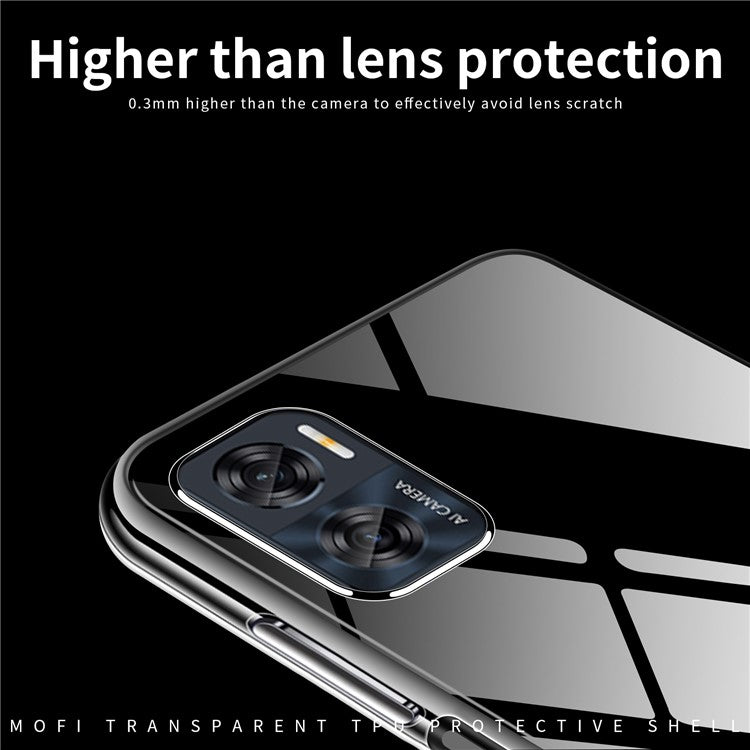 MOFI For Motorola Moto E22i 4G / Moto E22 4G Phone Case Transparent Slim Phone Shell Anti-Drop TPU Protective Cover