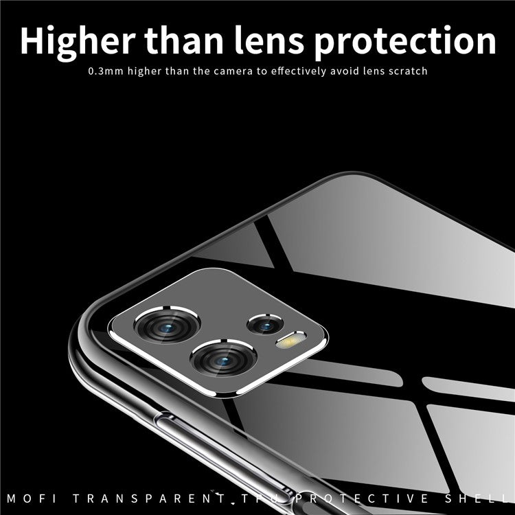 MOFI Transparent Soft TPU Phone Case for Motorola Moto G72 4G, Anti-scratch Shockproof Mobile Phone Back Cover