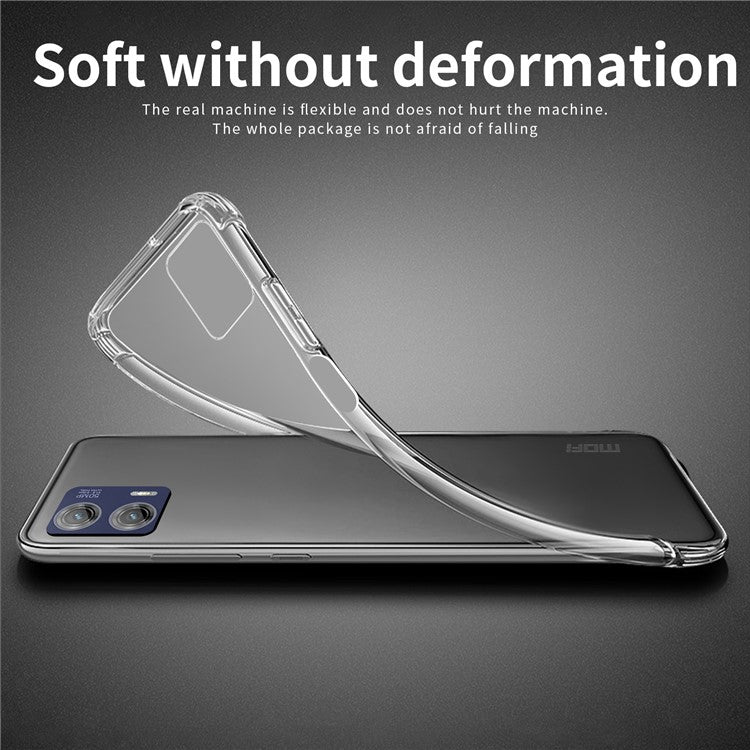 MOFI For Motorola Moto G73 5G Shockproof Case Transparent Soft TPU Phone Cover