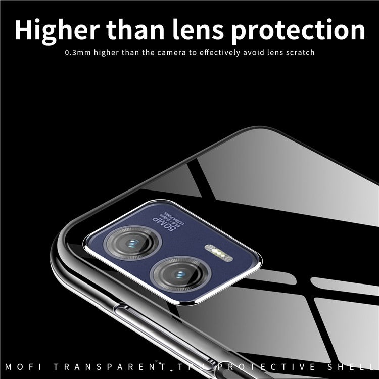MOFI For Motorola Moto G73 5G Shockproof Case Transparent Soft TPU Phone Cover
