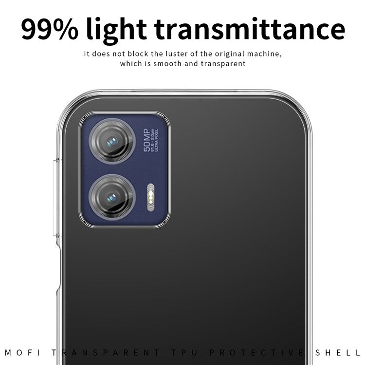 MOFI For Motorola Moto G73 5G Shockproof Case Transparent Soft TPU Phone Cover