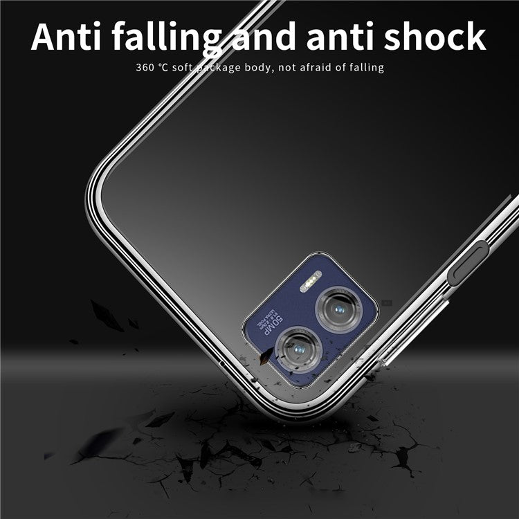 MOFI For Motorola Moto G73 5G Shockproof Case Transparent Soft TPU Phone Cover