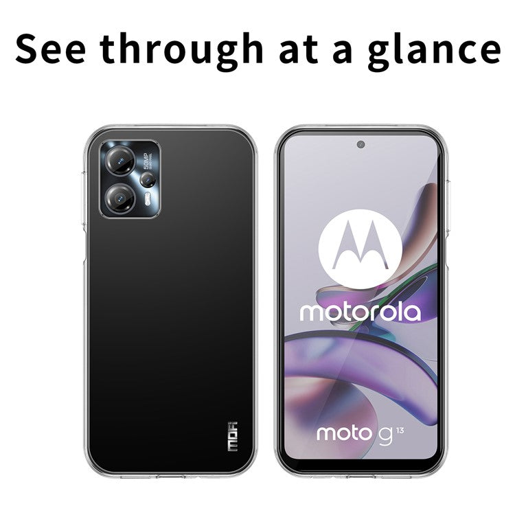 MOFI For Motorola Moto G13 4G / G23 4G Transparent Shockproof Case Soft TPU Phone Cover