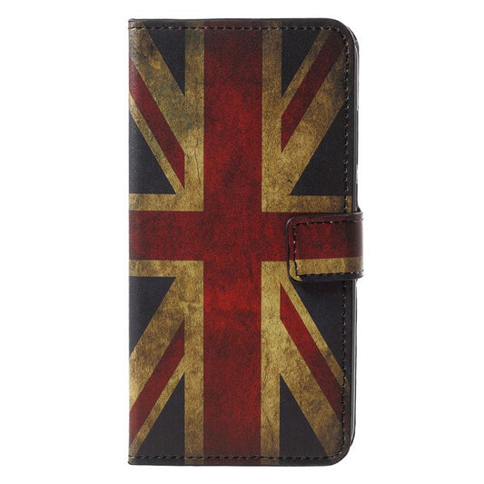 Patterned Card Holder Stand Leather Mobile Casing for Huawei P20 Pro - Vintage UK Flag