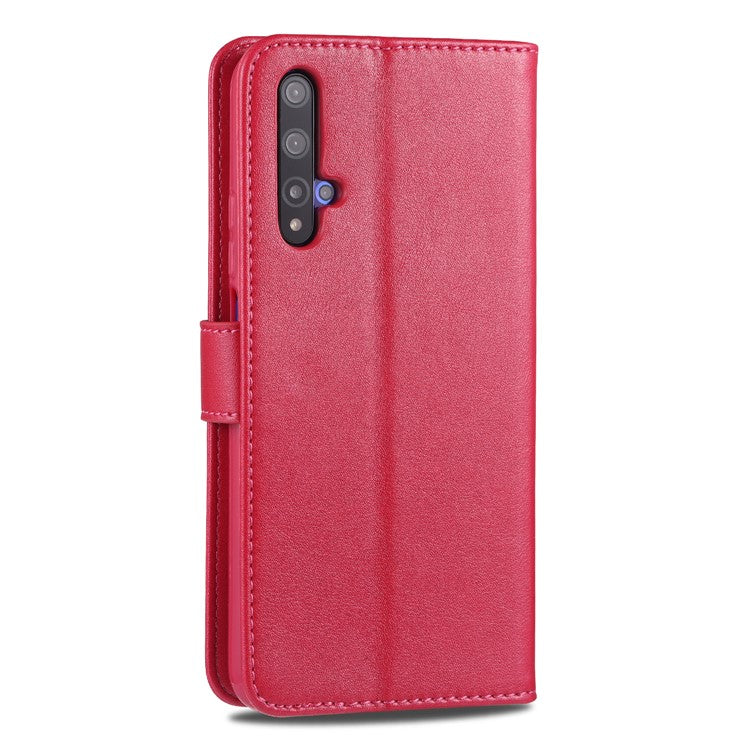 AZNS Leather Wallet Phone Case for Huawei Honor 20S / Honor 20/nova 5T - Red