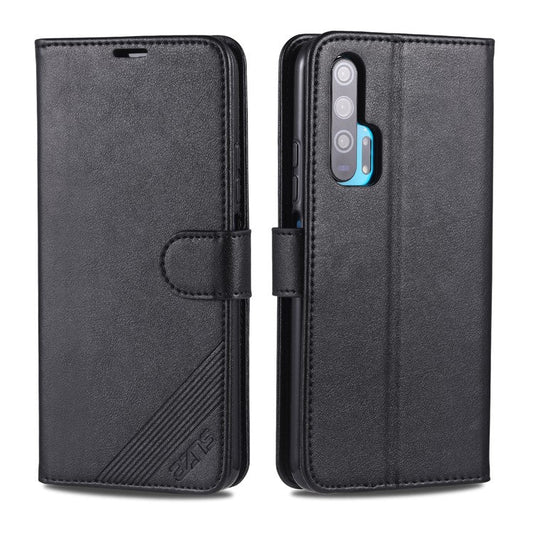 AZNS Leather Wallet Phone Case for Huawei Honor 20 Pro - Black