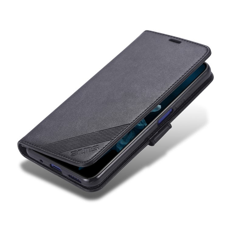 AZNS Leather Wallet Phone Case for Huawei Honor 20 Pro - Black
