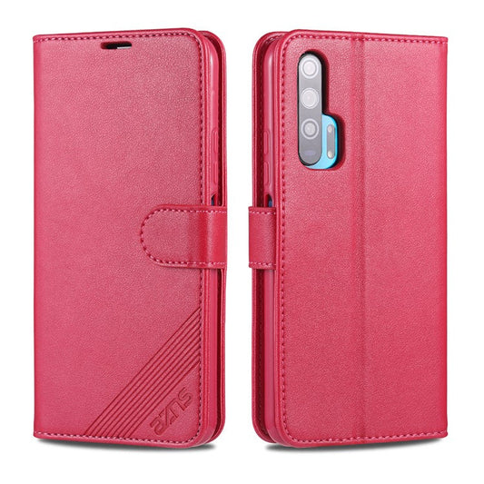 AZNS Leather Wallet Phone Case for Huawei Honor 20 Pro - Rose