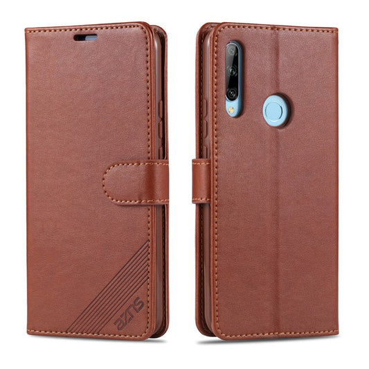 AZNS PU Leather Wallet Case for Huawei Honor 9X (Global)/ P Smart Z/Y9 Prime 2019 - Brown