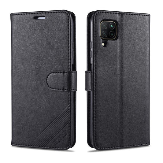 AZNS PU Leather Stand Wallet Case for Huawei nova 6 SE/nova 7i/P40 Lite - Black