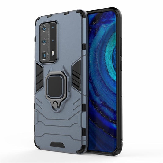 Cool Guard PC + TPU Hybrid Phone Cover with Kickstand for Huawei P40 Pro Plus - Blue