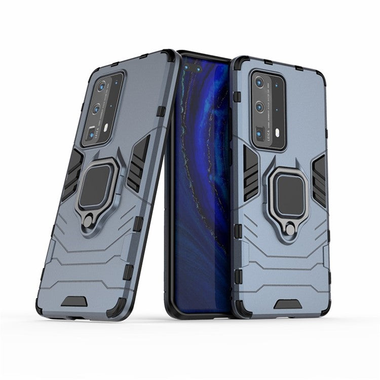 Cool Guard PC + TPU Hybrid Phone Cover with Kickstand for Huawei P40 Pro Plus - Blue