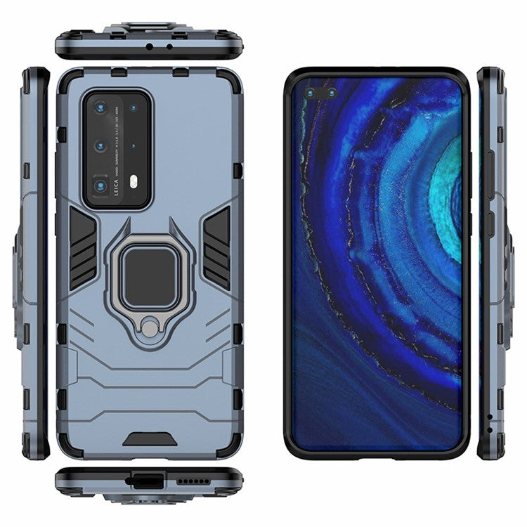 Cool Guard PC + TPU Hybrid Phone Cover with Kickstand for Huawei P40 Pro Plus - Blue