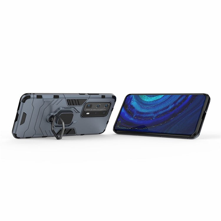 Cool Guard PC + TPU Hybrid Phone Cover with Kickstand for Huawei P40 Pro Plus - Blue