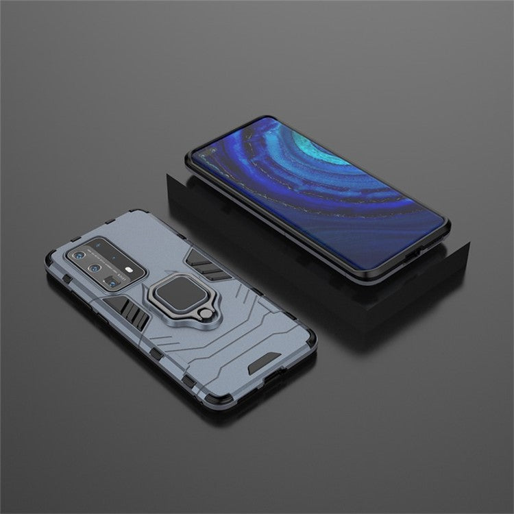 Cool Guard PC + TPU Hybrid Phone Cover with Kickstand for Huawei P40 Pro Plus - Blue