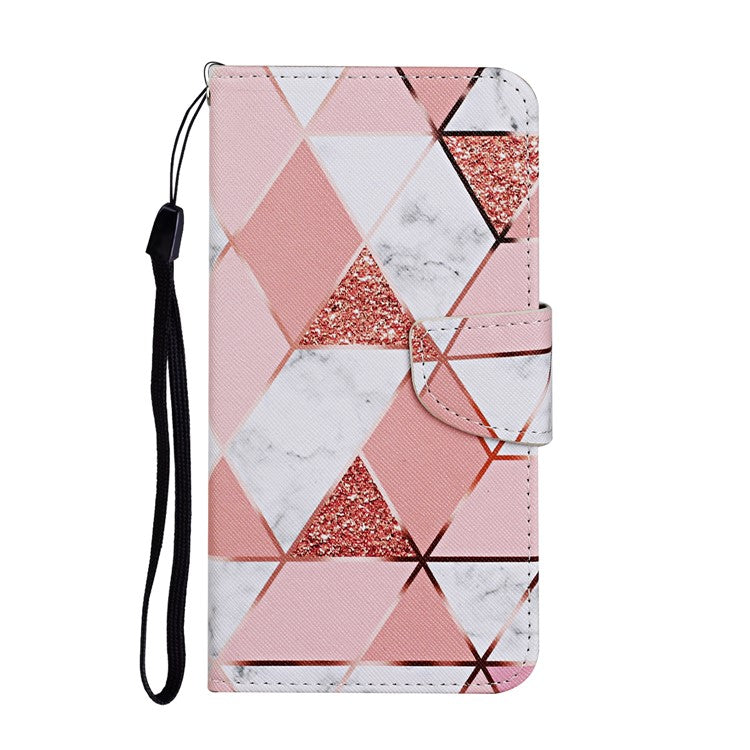 Pattern Printing PU Leather Case for Huawei P smart 2021/Y7a Wallet Stand Shell - Stone Grain
