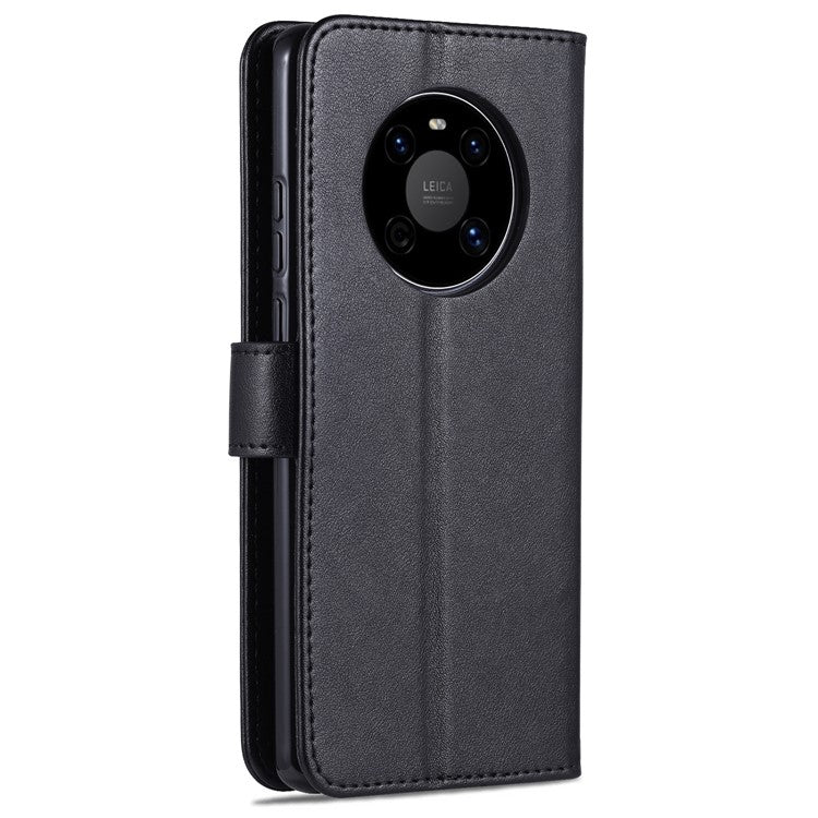 AZNS Wallet Stand Leather Protective Case for Huawei Mate 40 Pro - Black
