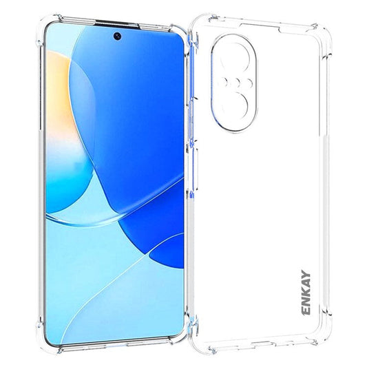 ENKAY HAT PRINCE Shcokproof TPU Slim Case for Huawei nova 9 SE Crystal Clear Anti-slip Phone Cover Four Corner Enhanced Fall Protection Case