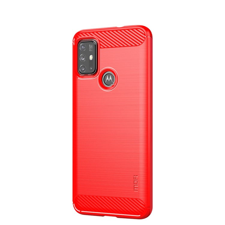 MOFI Carbon Fiber Brushed TPU Cover for Motorola Moto G30/G20 / Moto G10 - Red