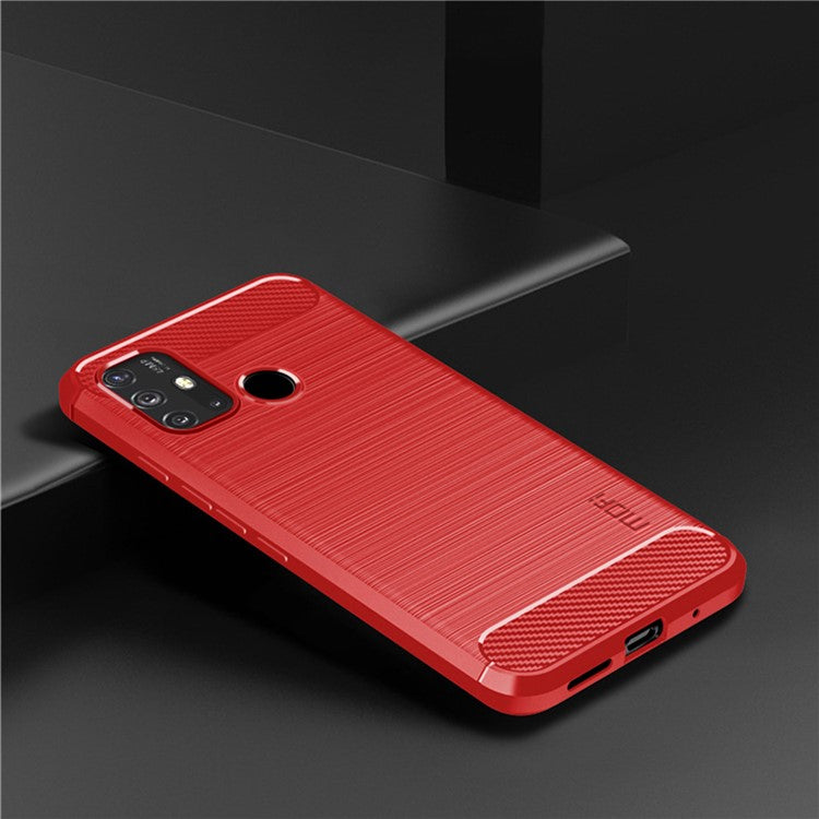 MOFI Carbon Fiber Brushed TPU Cover for Motorola Moto G30/G20 / Moto G10 - Red
