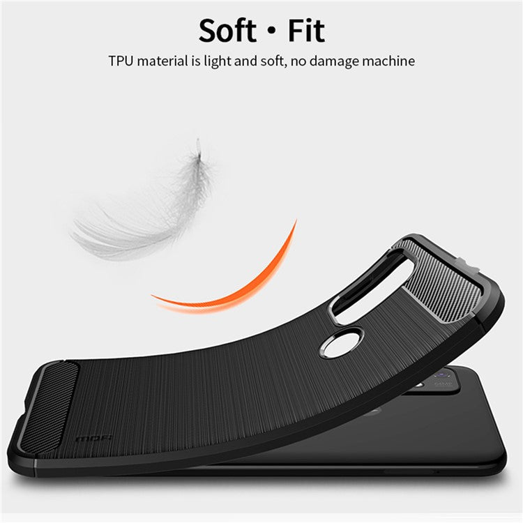 MOFI Carbon Fiber Brushed TPU Cover for Motorola Moto G30/G20 / Moto G10 - Red