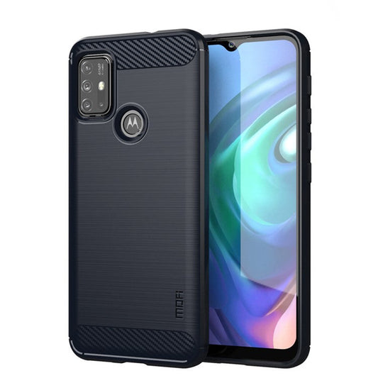 MOFI Carbon Fiber Brushed TPU Cover for Motorola Moto G30/G20 / Moto G10 - Blue