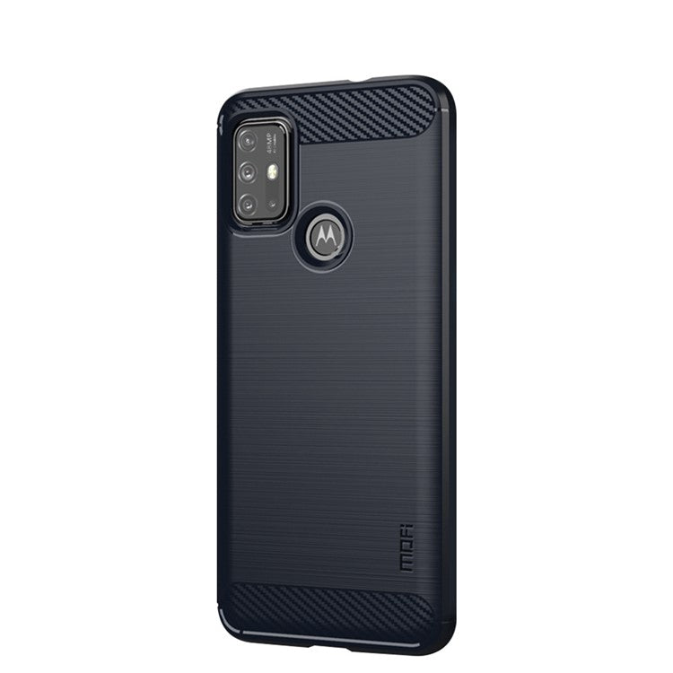 MOFI Carbon Fiber Brushed TPU Cover for Motorola Moto G30/G20 / Moto G10 - Blue