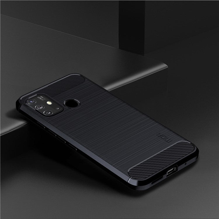 MOFI Carbon Fiber Brushed TPU Cover for Motorola Moto G30/G20 / Moto G10 - Blue