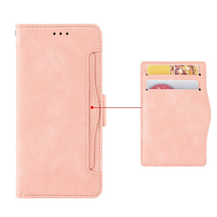 Wallet Stand Leather Phone Casing with Multiple Card Slots for Xiaomi Mi CC9e/Mi A3 - Pink