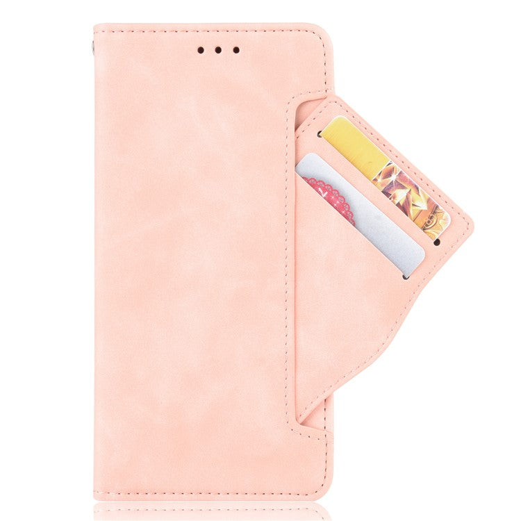Wallet Stand Leather Phone Casing with Multiple Card Slots for Xiaomi Mi CC9e/Mi A3 - Pink