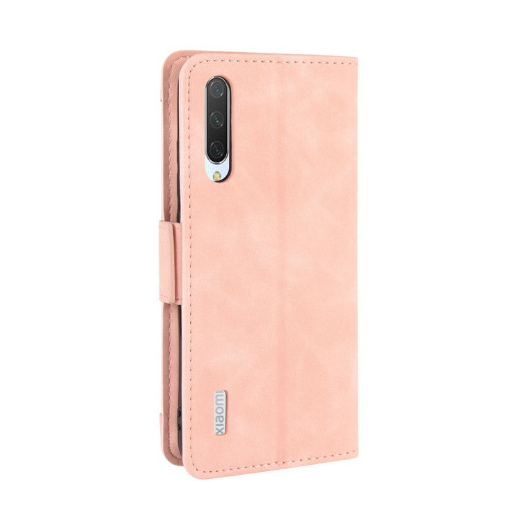 Wallet Stand Leather Phone Casing with Multiple Card Slots for Xiaomi Mi CC9e/Mi A3 - Pink